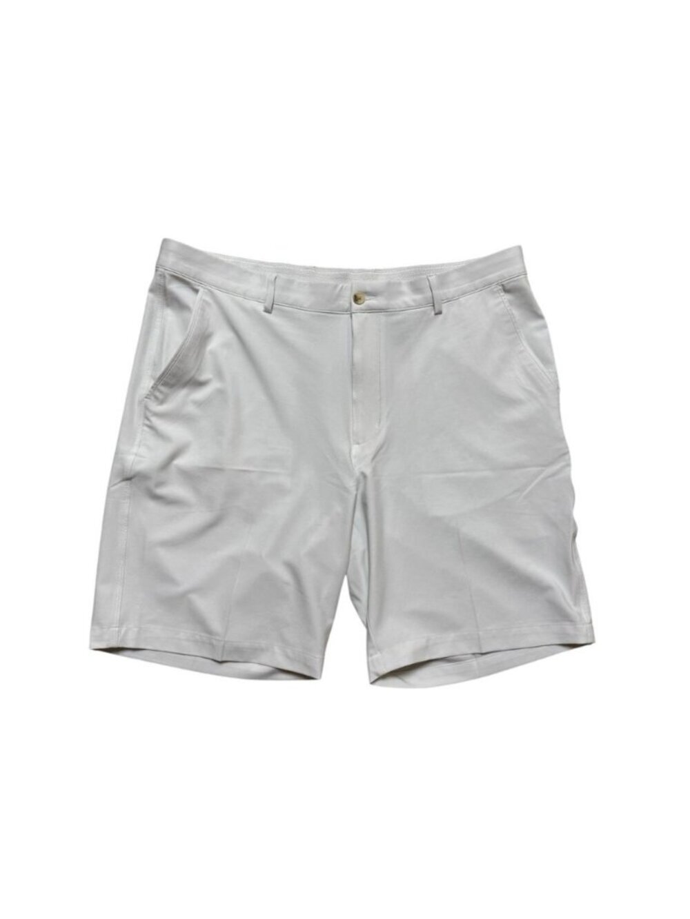 Greg Norman Shark Logo Golf Shorts White Stretch Performance 38